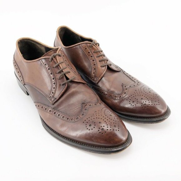 Roberto Guerrini Mens Oxfords Brown Leather 11.5 - Picture 2 of 8